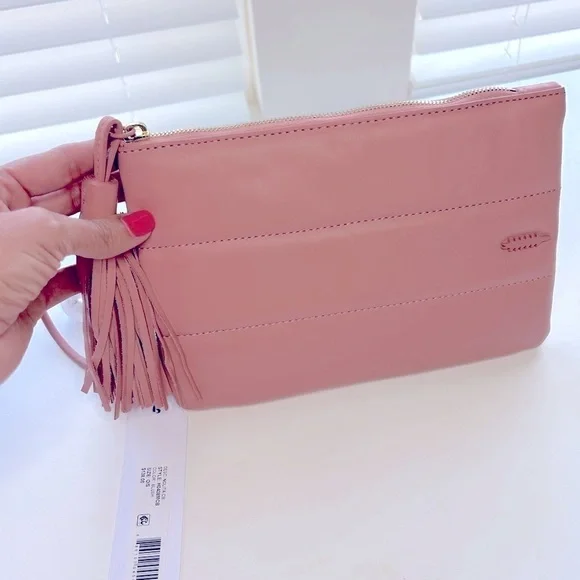 Thacker Nolita Ring Handle Blush Leather Clutch - Picture 2 of 5